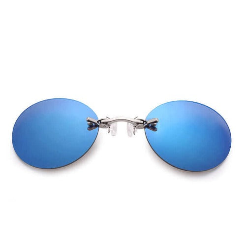 Men Sunglasses Round Blue